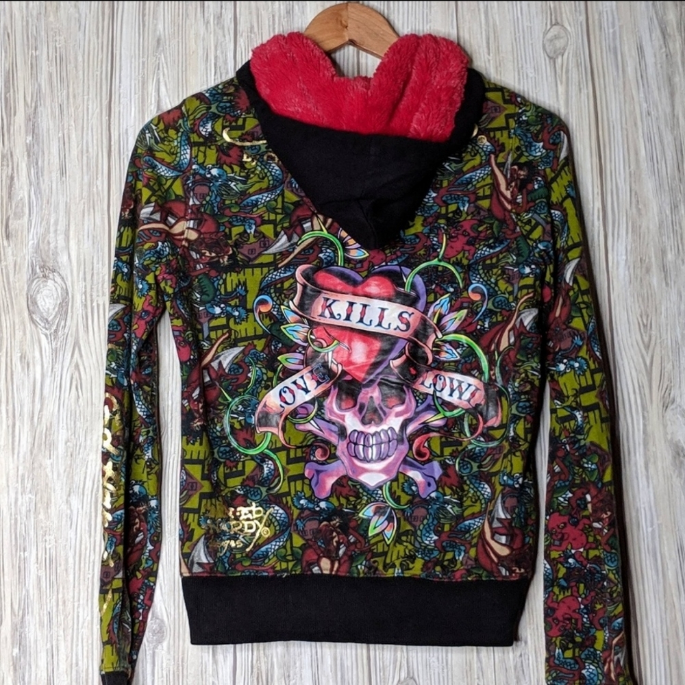 ‼️SOLD‼️Vintage Ed Hardy Zip up Hoodie